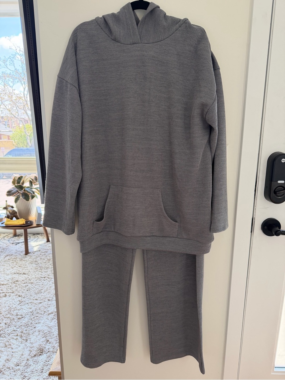 Onëleven Gray Knit Hoodie Set